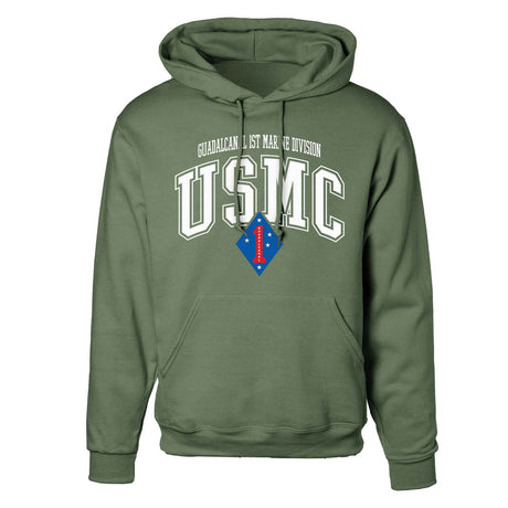 Guadalcanal 1st Marine Division Arched Hoodie - SGT GRIT