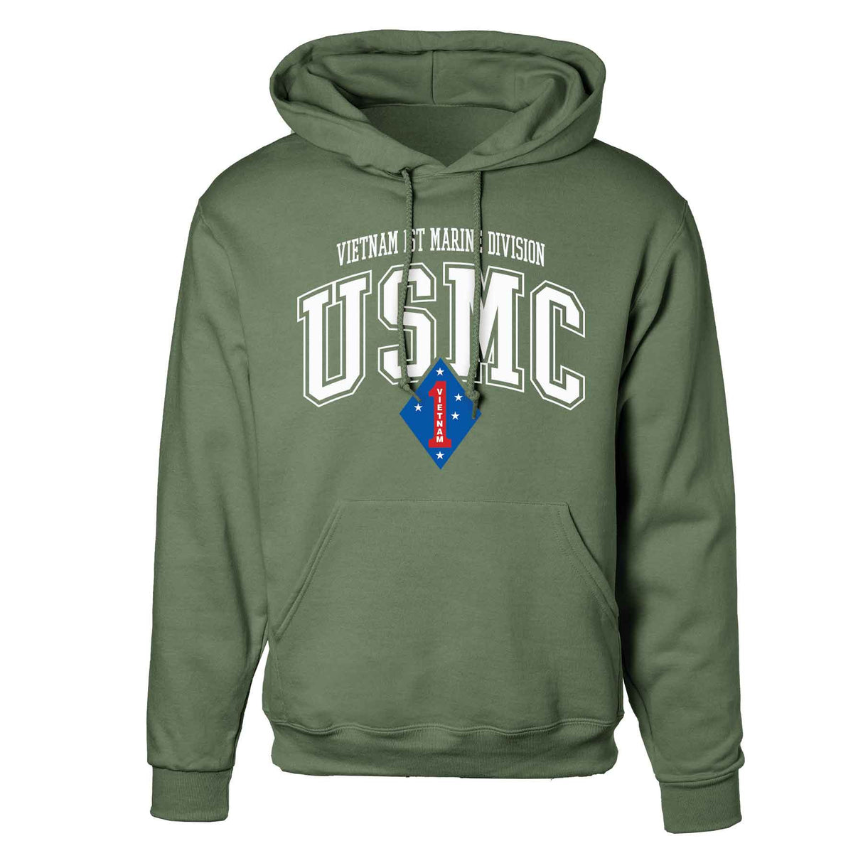 Vietnam 1st Marine Division Arched Hoodie - SGT GRIT