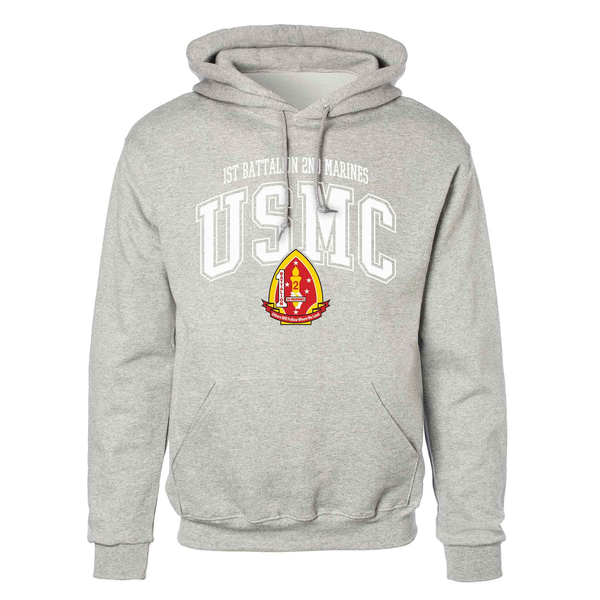 1st Battalion 2nd Marines Arched Hoodie - SGT GRIT