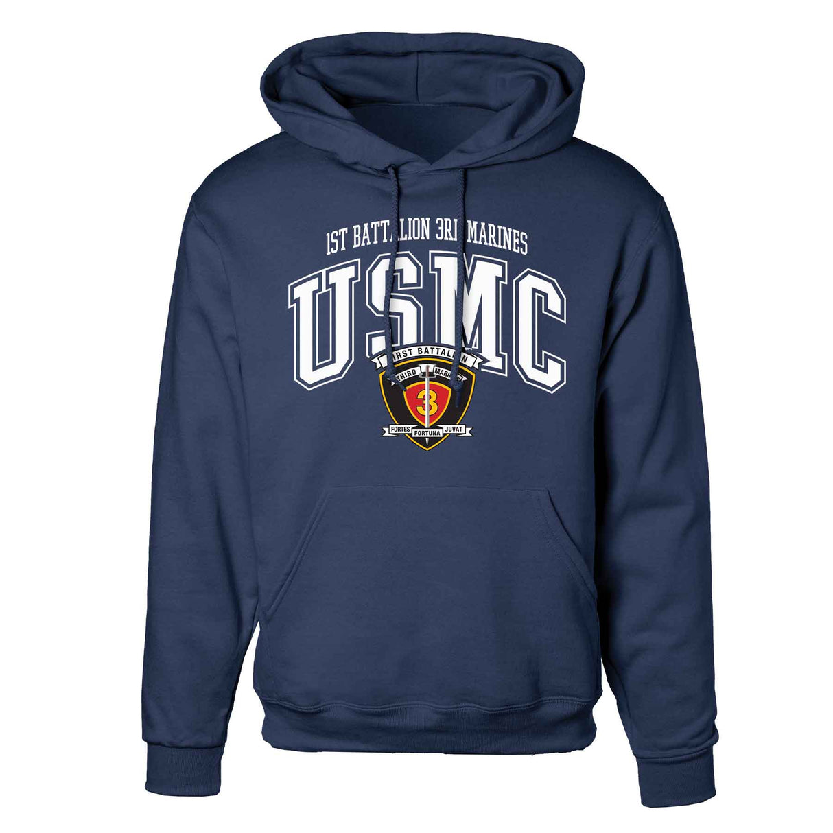 1st Battalion 3rd Marines Arched Hoodie - SGT GRIT