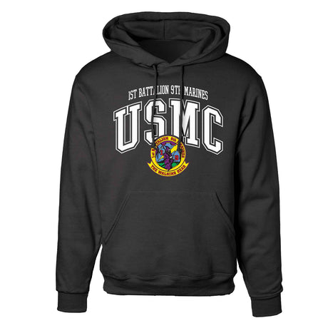 1st Battalion 9th Marines Arched Hoodie - SGT GRIT