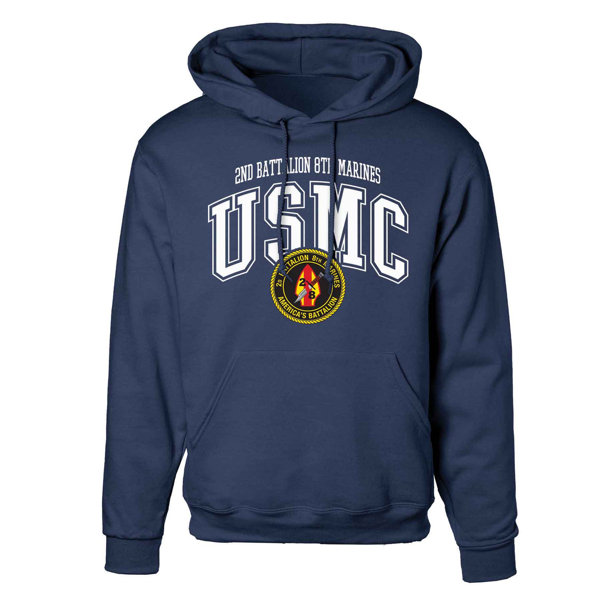 2nd Battalion 8th Marines Arched Hoodie - SGT GRIT