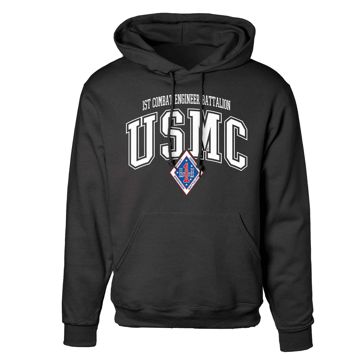 1st Combat Engineer Battalion Arched Hoodie - SGT GRIT