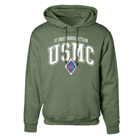 1st Combat Engineer Battalion Arched Hoodie - SGT GRIT