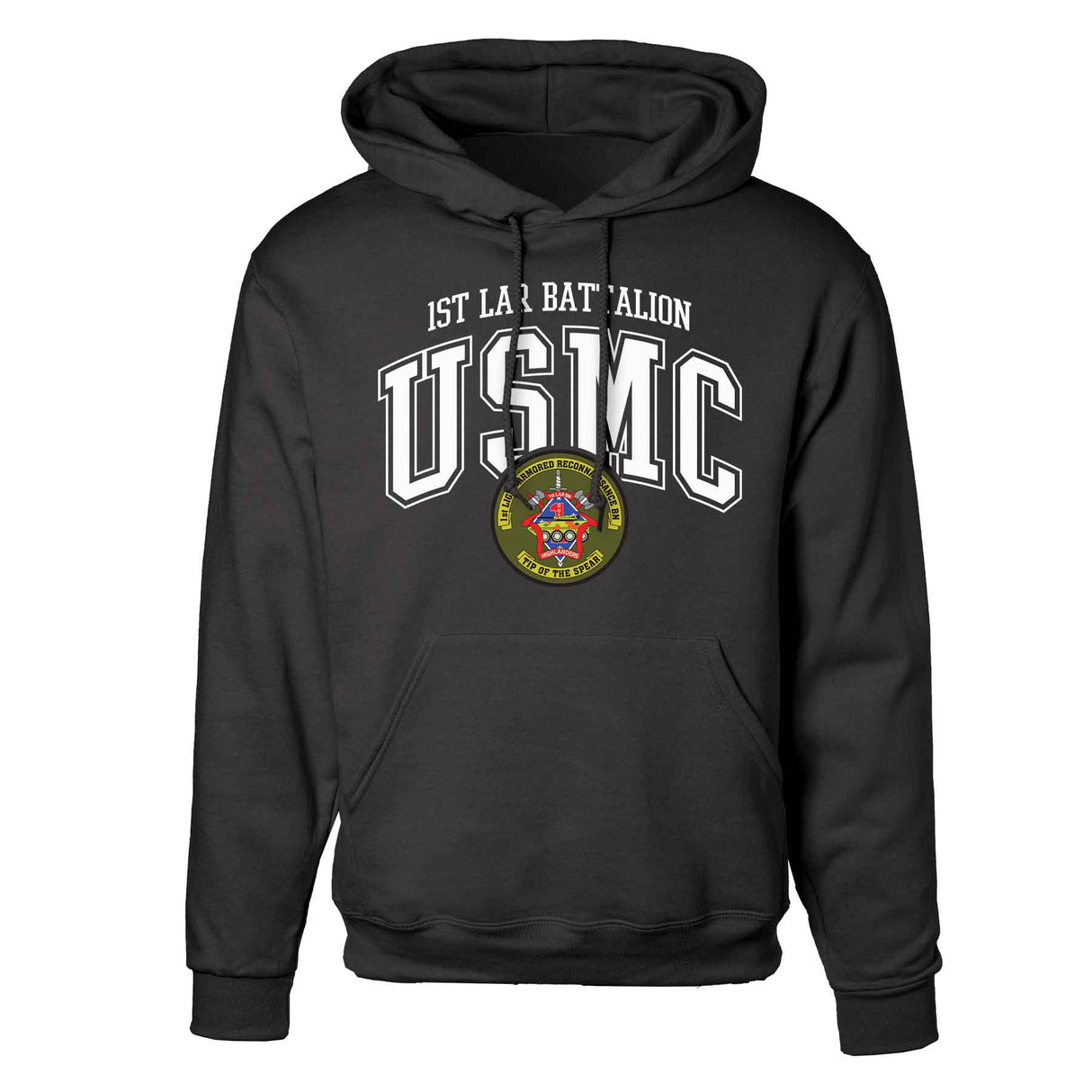 1st LAR Battalion Arched Hoodie - SGT GRIT