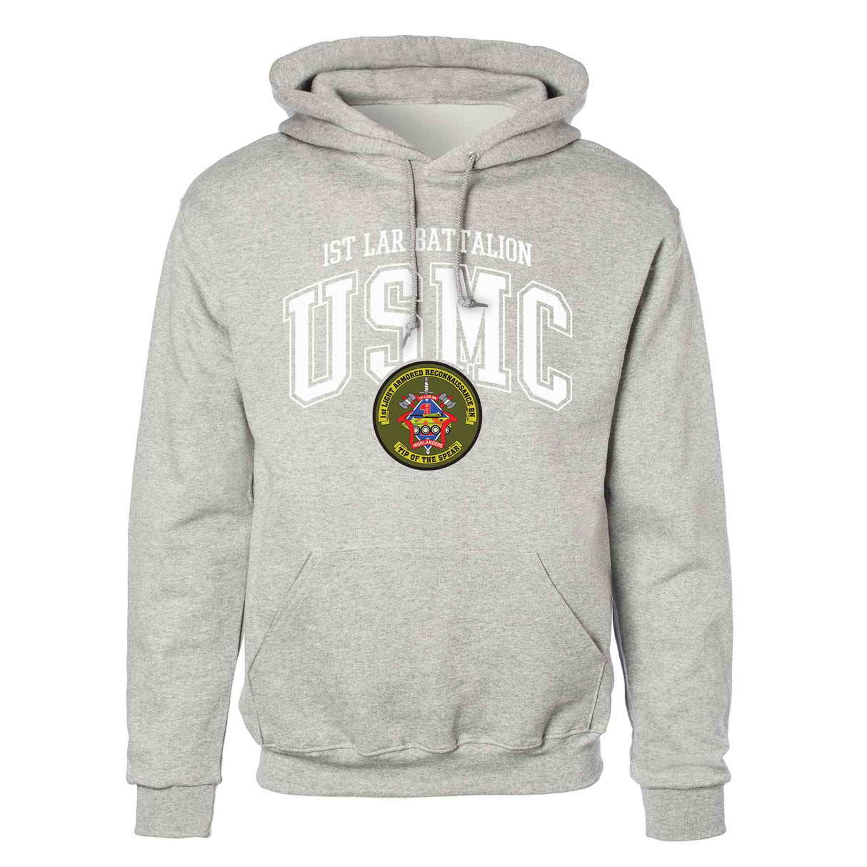 1st LAR Battalion Arched Hoodie - SGT GRIT