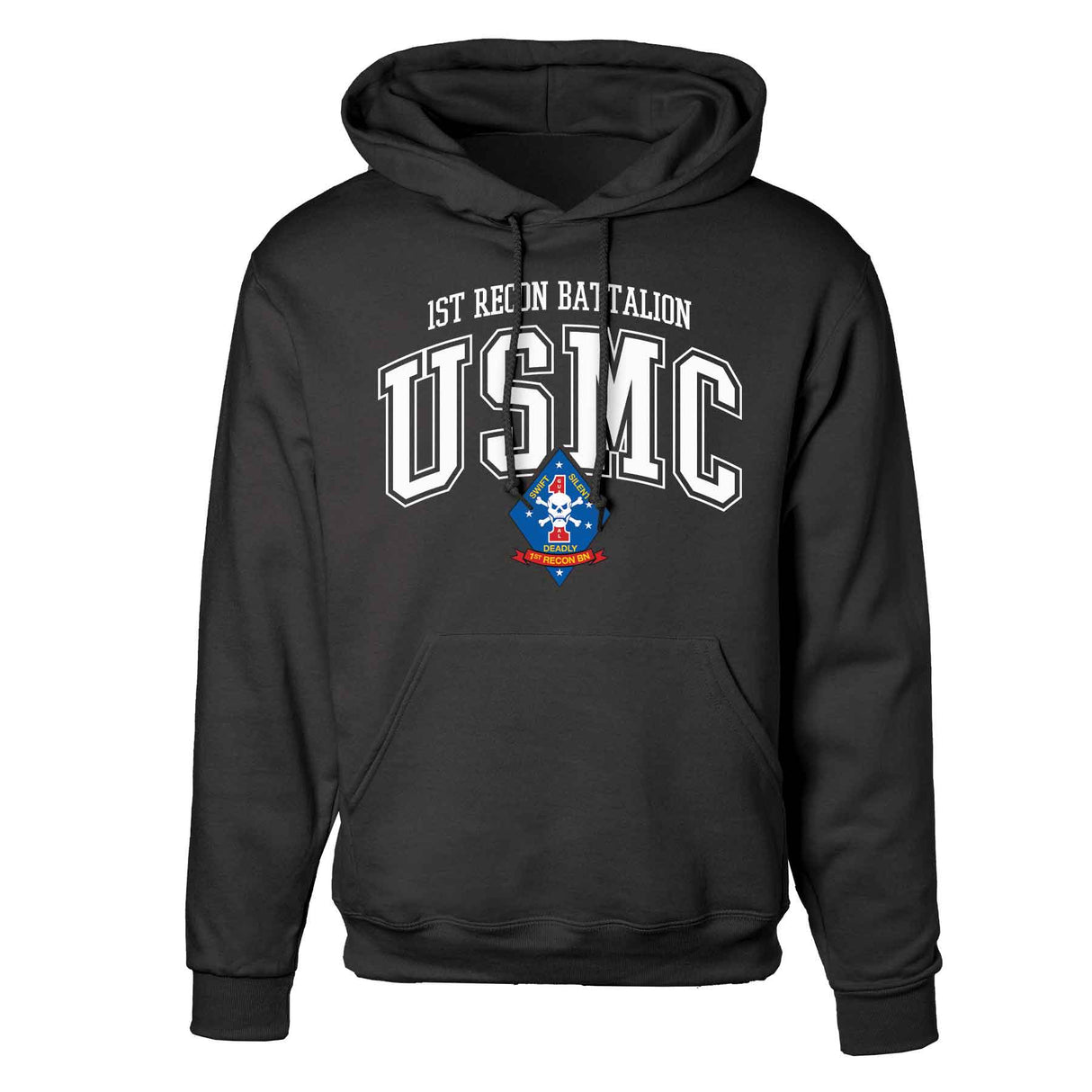 1st Recon Battalion Arched Hoodie - SGT GRIT