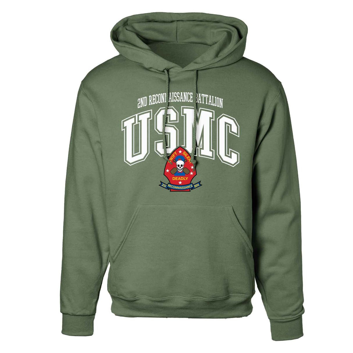 2nd Reconnaissance Battalion Arched Hoodie - SGT GRIT