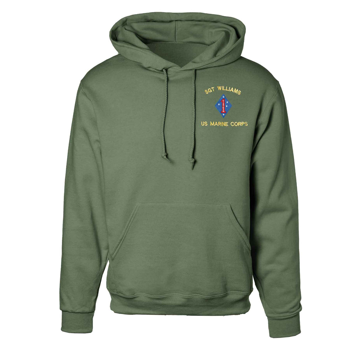 Vietnam 1st Marine Division Embroidered Hoodie - SGT GRIT