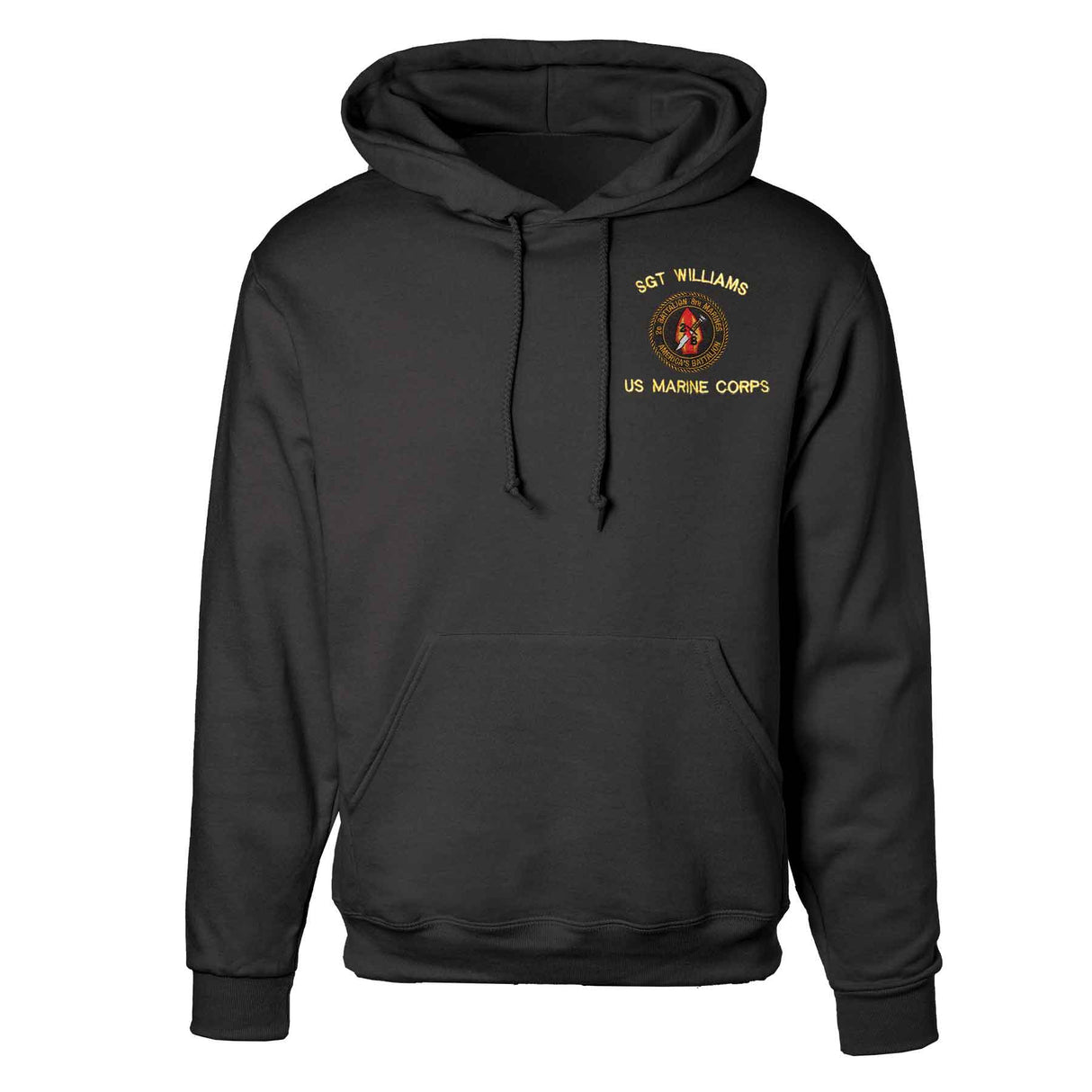 2nd Battalion 8th Marines Embroidered Hoodie - SGT GRIT