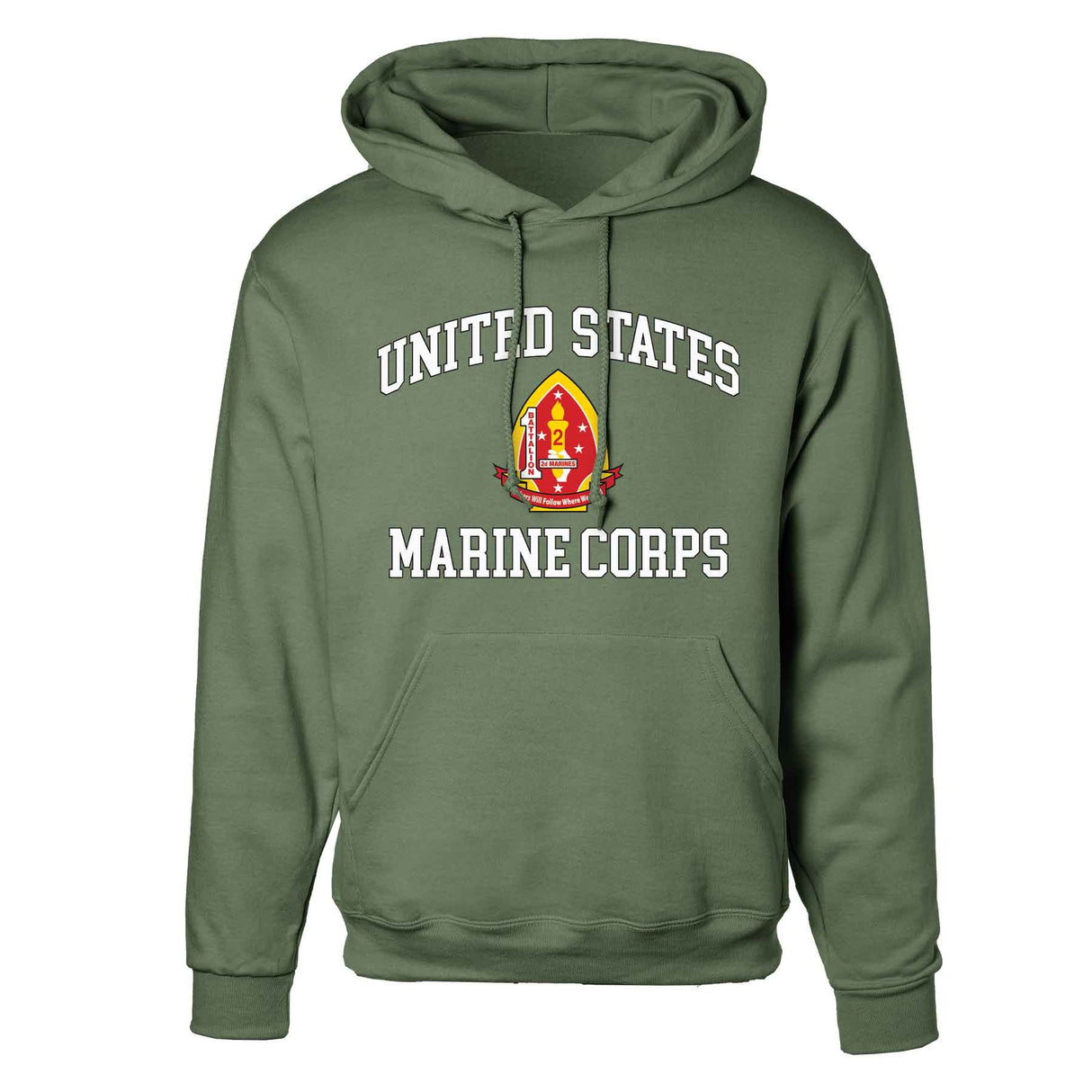 1st Battalion 2nd Marines USMC Hoodie - SGT GRIT