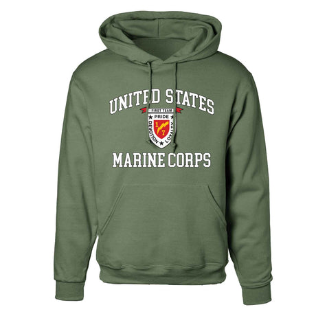 1st Battalion 7th Marines USMC Hoodie - SGT GRIT