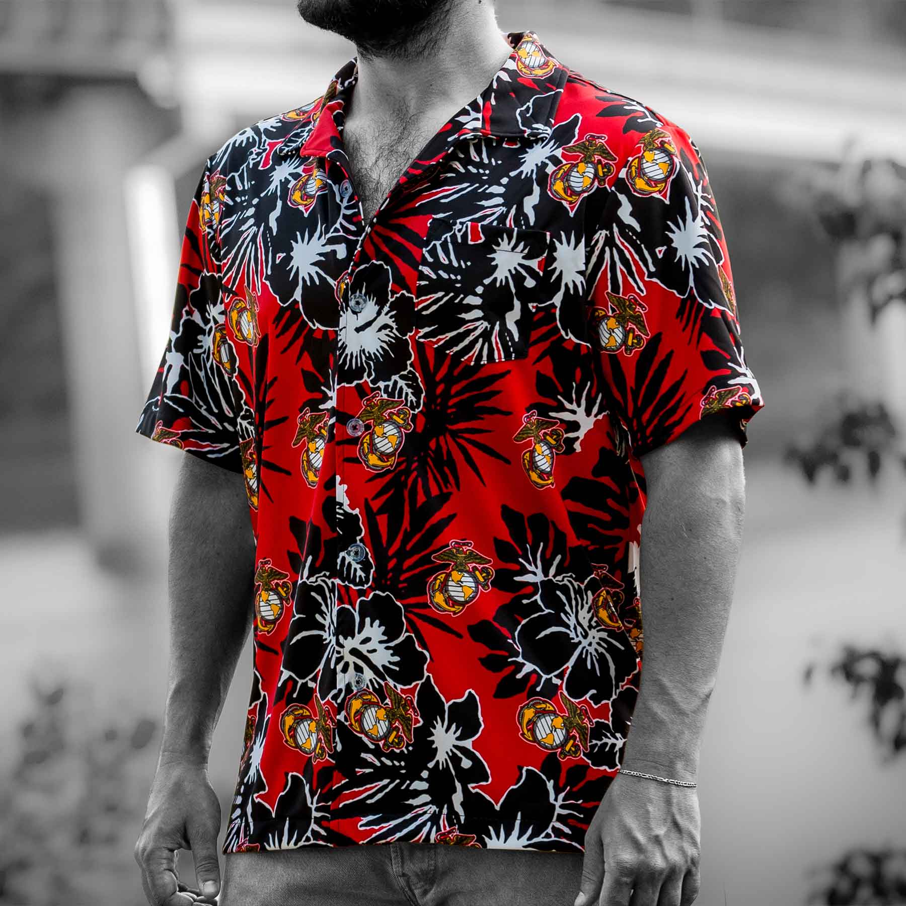 Champion USMC Hawaiian Shirt