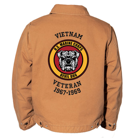 Customized Brown Canvas Jacket - SGT GRIT