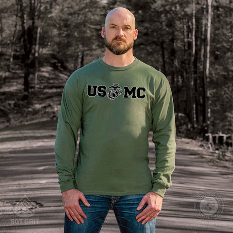 Bold USMC Long Sleeve T-Shirt - SGT GRIT