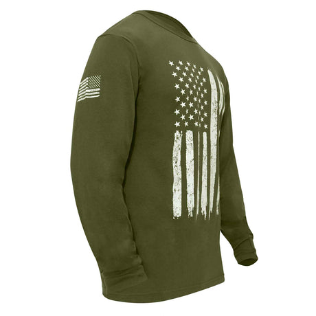 Distressed Flag Long Sleeve T-shirt - SGT GRIT