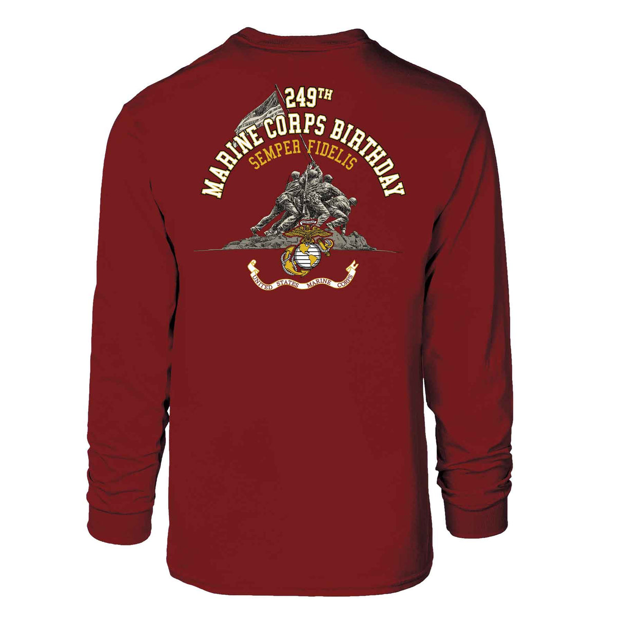 USMC 249th Birthday Long Sleeve - Back - SGT GRIT