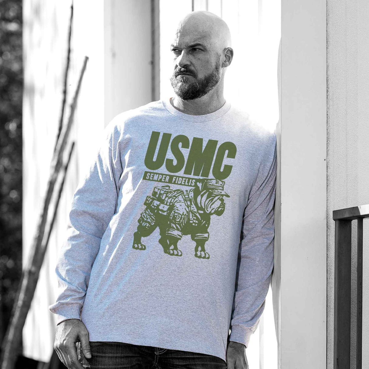 USMC Combat Bulldog Long Sleeve Shirt - SGT GRIT