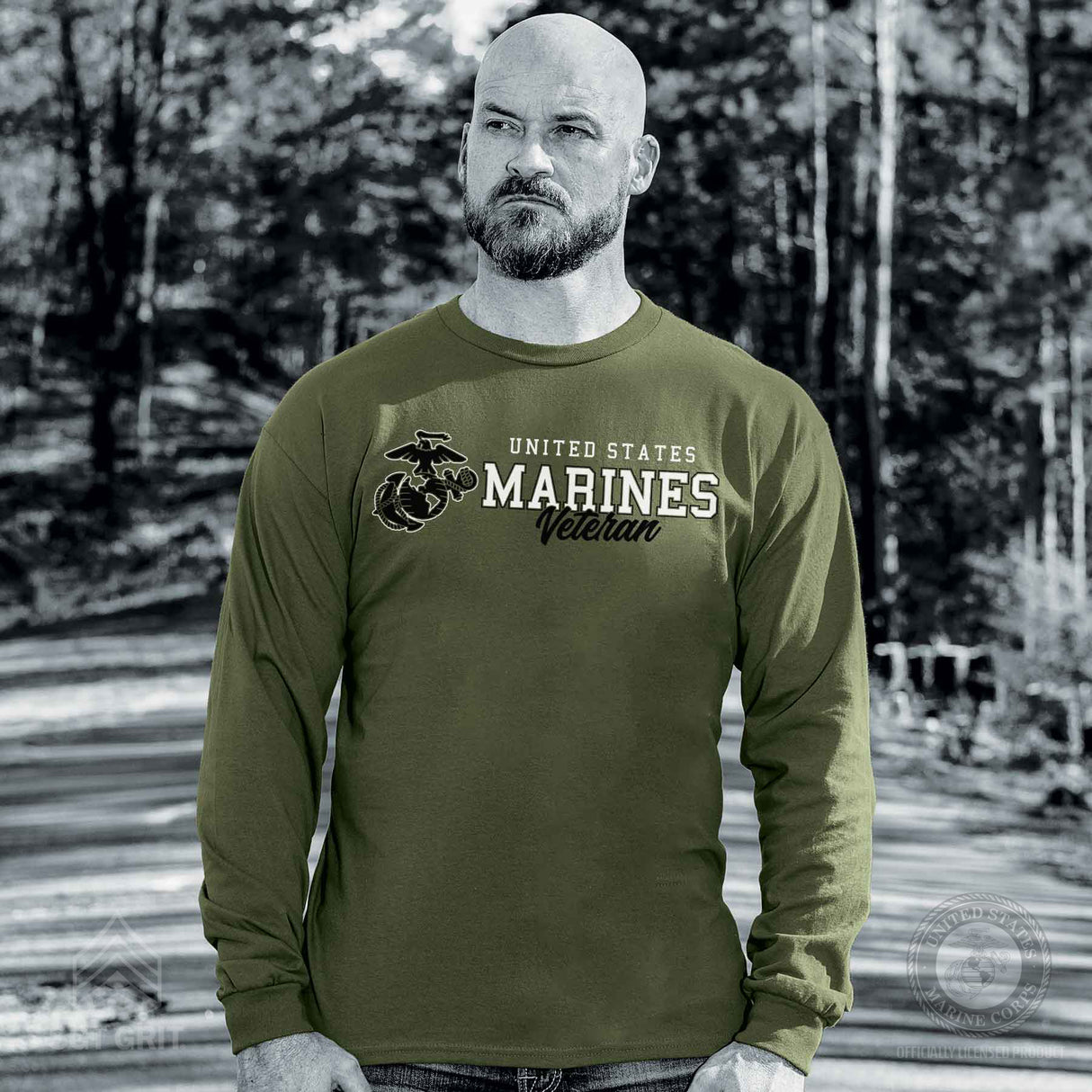 USMC Veteran Script Long Sleeve - SGT GRIT