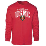 1st Battalion 3rd Marines Arched Long Sleeve T-shirt - SGT GRIT