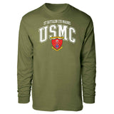 1st Battalion 5th Marines Arched Long Sleeve T-shirt - SGT GRIT