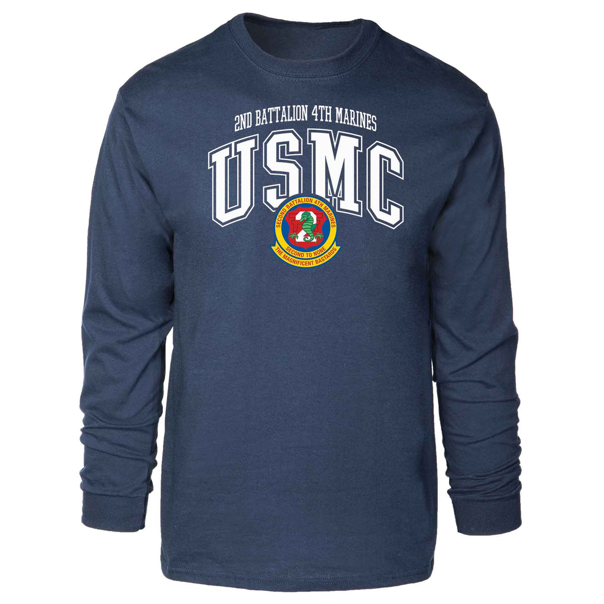 2nd Battalion 4th Marines Arched Long Sleeve T-shirt - SGT GRIT