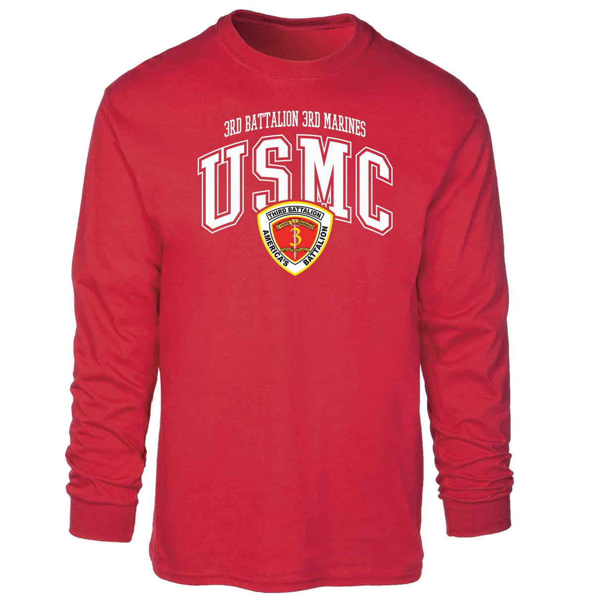 3rd Battalion 3rd Marines Arched Long Sleeve T-shirt - SGT GRIT