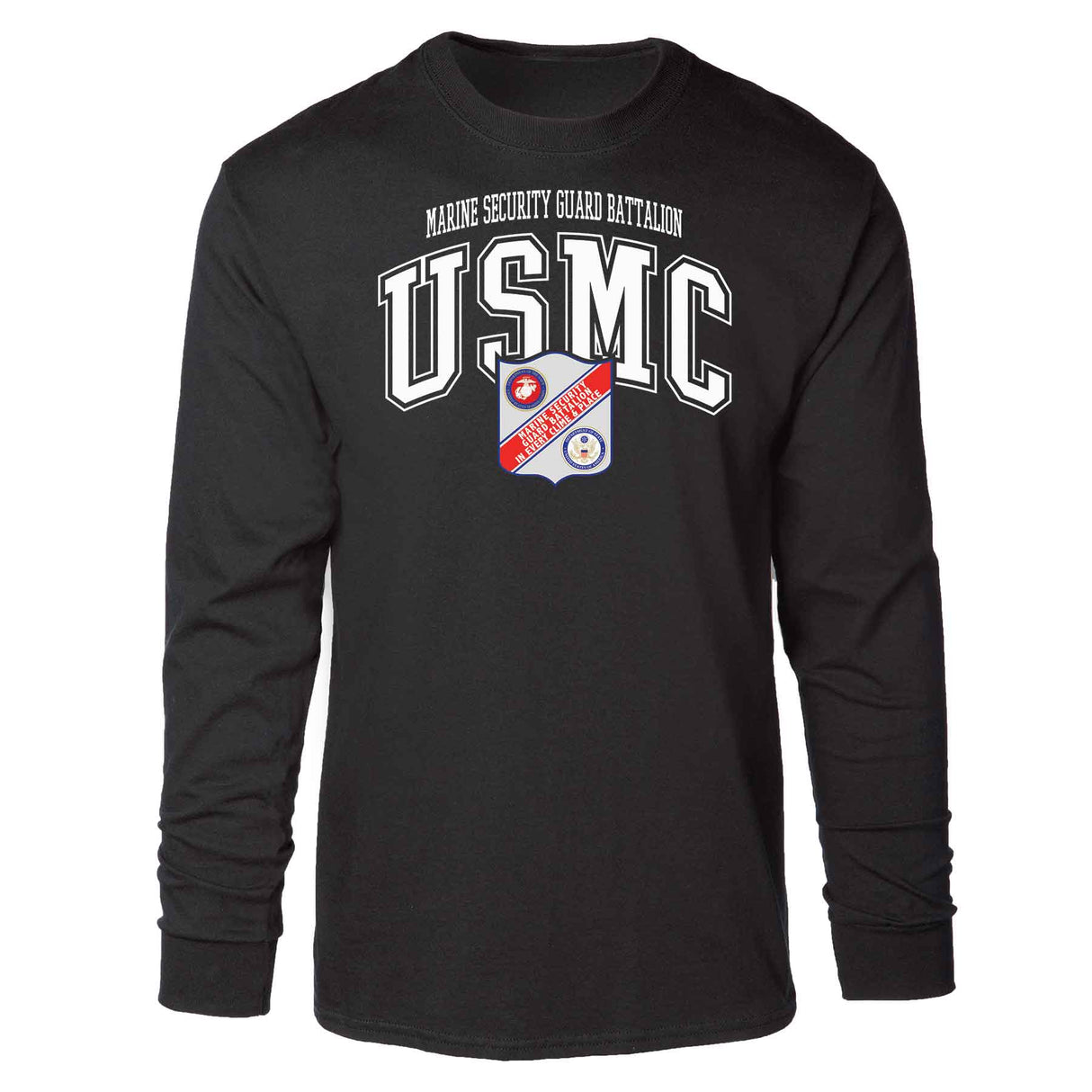 Marine Security Guard Arched Long Sleeve T-shirt - SGT GRIT