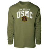 Marine Corps Aviation Arched Long Sleeve T-shirt - SGT GRIT