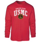 Marine Corps Aviation Arched Long Sleeve T-shirt - SGT GRIT