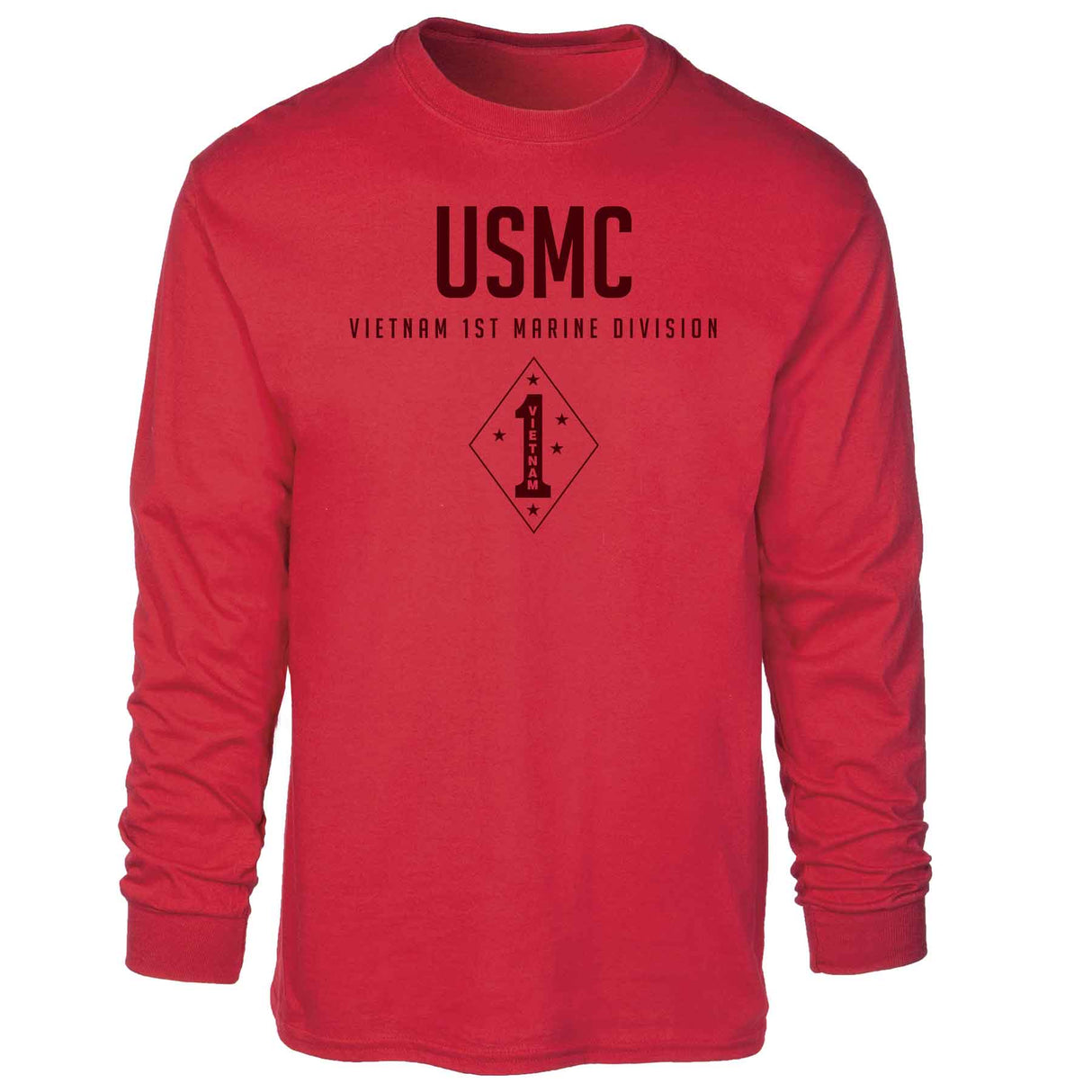 Vietnam 1st Marine Division Tonal Long Sleeve T-shirt - SGT GRIT