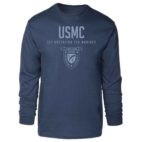 1st Battalion 7th Marines Tonal Long Sleeve T-shirt - SGT GRIT