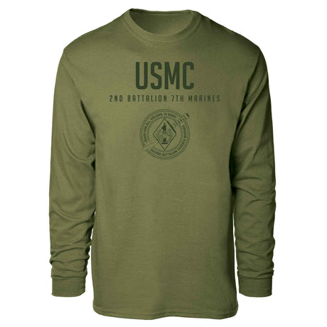 2nd Battalion 7th Marines Tonal Long Sleeve T-shirt - SGT GRIT