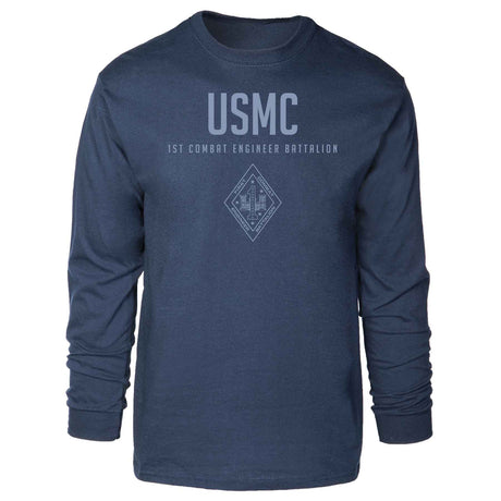 1st Combat Engineer Battalion Tonal Long Sleeve T-shirt - SGT GRIT