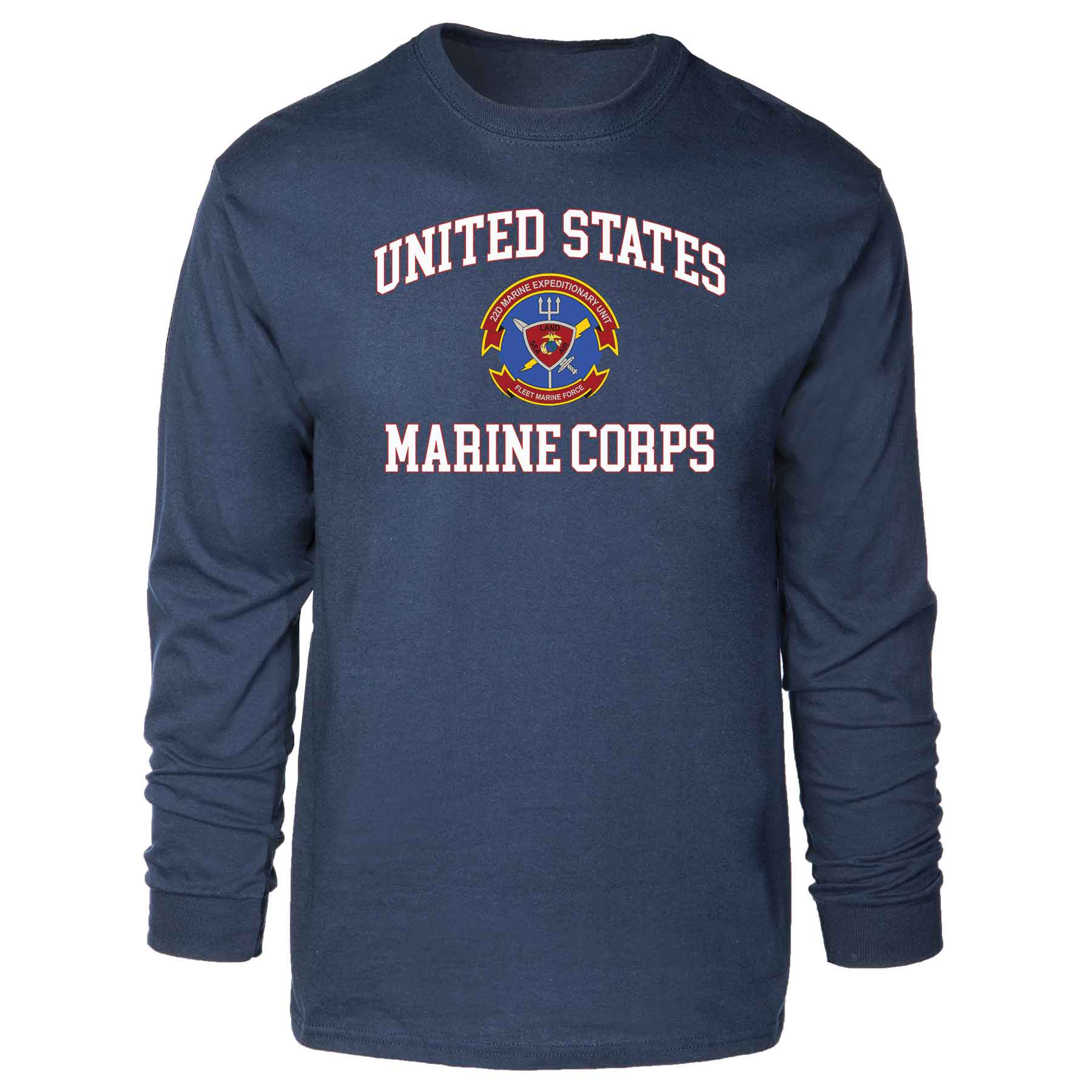 22nd MEU Fleet Marine Force Patch Long Sleeve Graphic T shirt. SGT GRIT