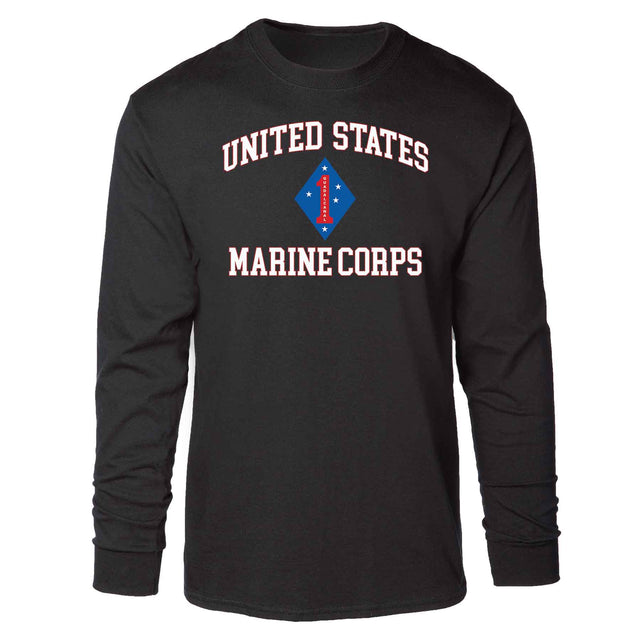 Guadalcanal 1st Marine Division USMC Long Sleeve T-shirt - SGT GRIT