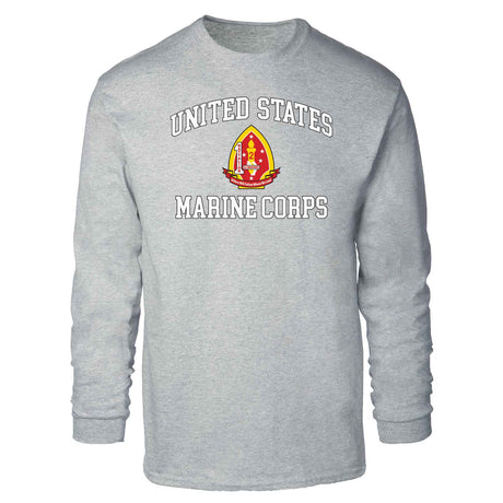 1st Battalion 2nd Marines USMC Long Sleeve T-shirt - SGT GRIT