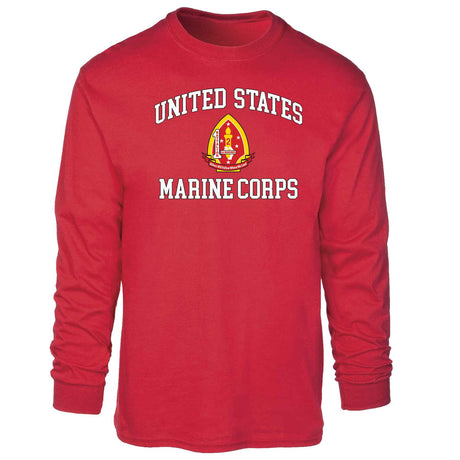 1st Battalion 2nd Marines USMC Long Sleeve T-shirt - SGT GRIT