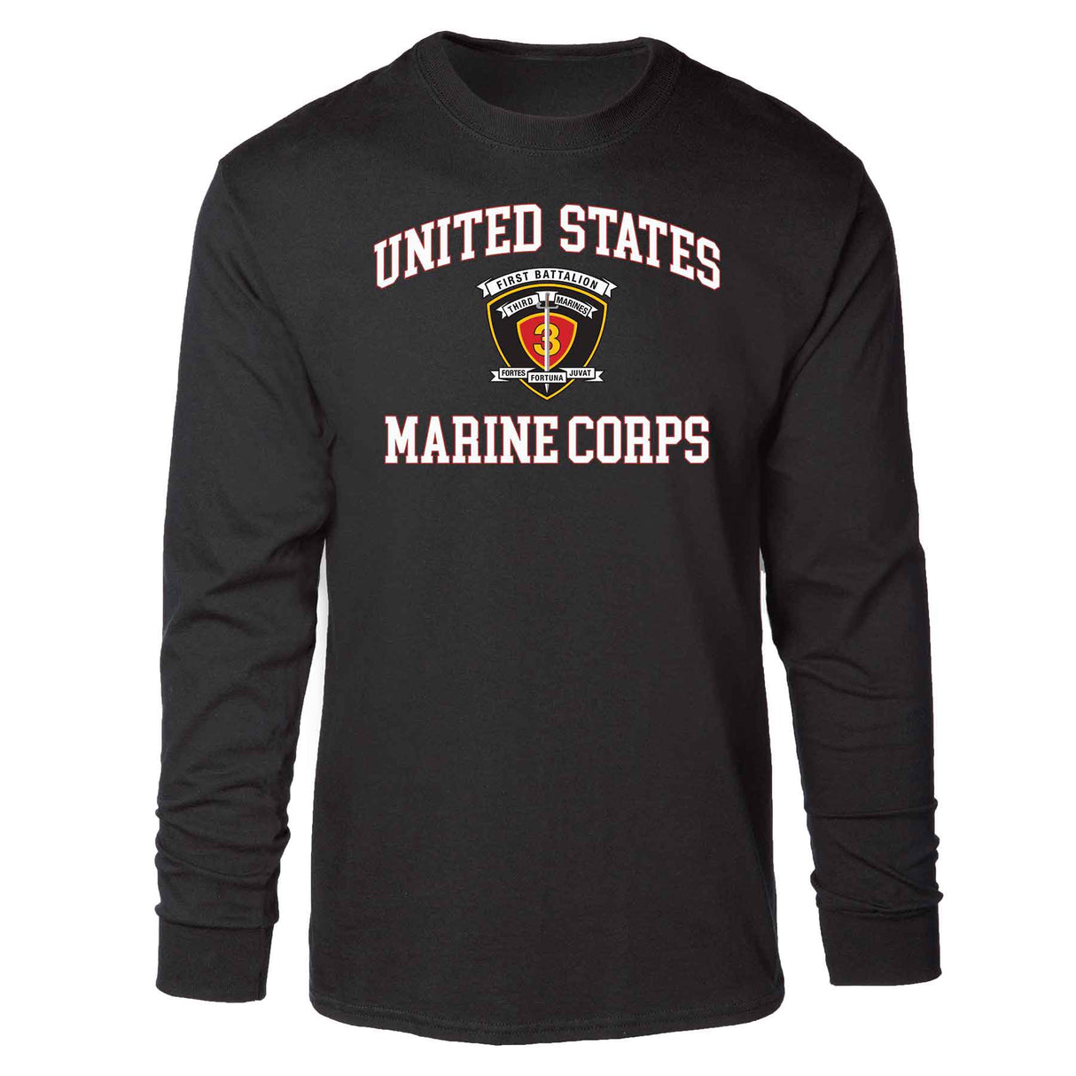 1st Battalion 3rd Marines USMC Long Sleeve T-shirt - SGT GRIT