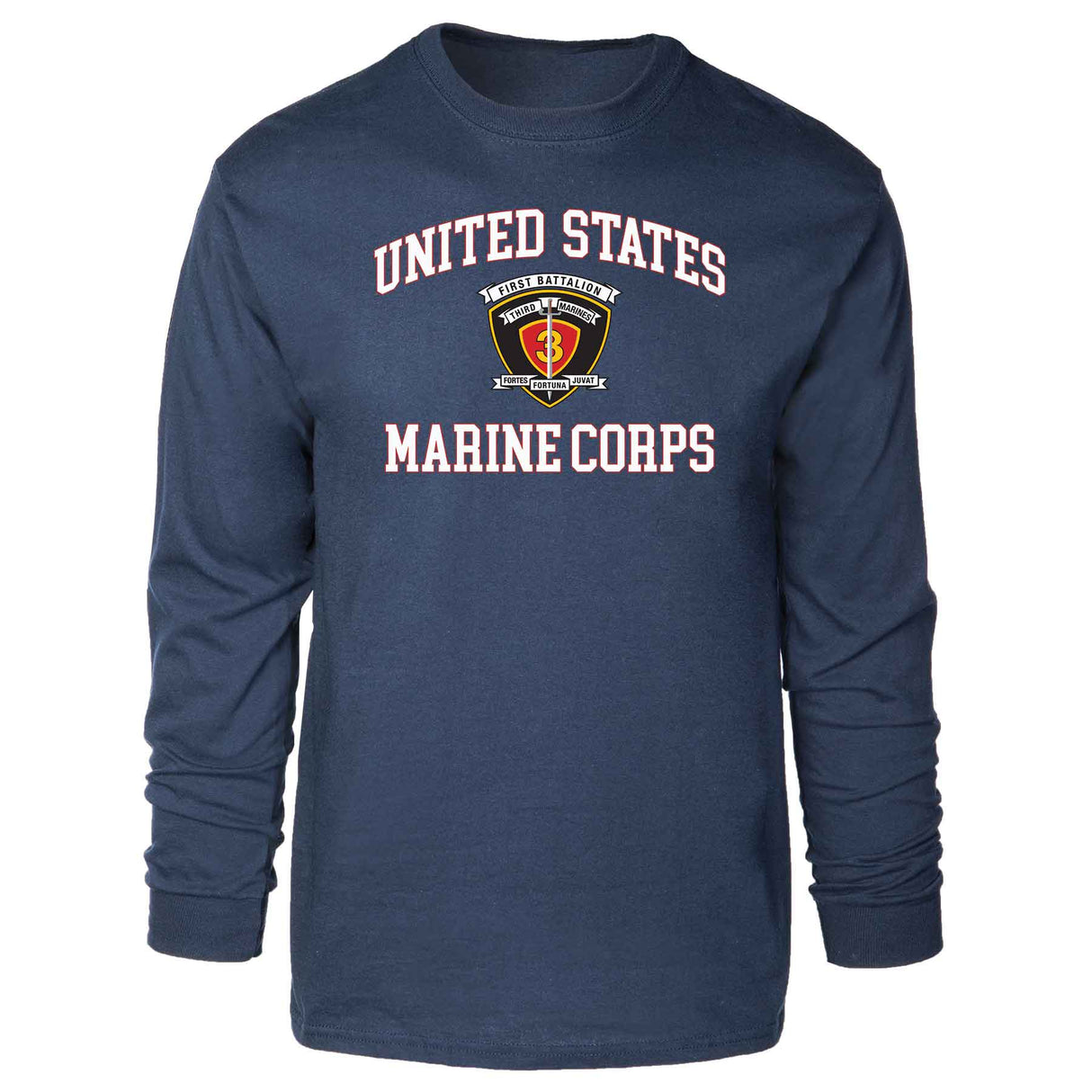 1st Battalion 3rd Marines USMC Long Sleeve T-shirt - SGT GRIT