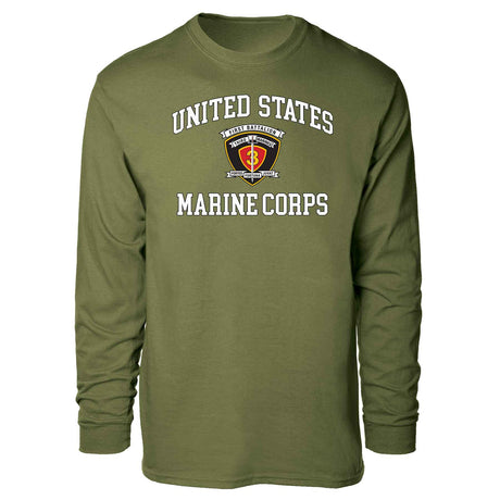 1st Battalion 3rd Marines USMC Long Sleeve T-shirt - SGT GRIT