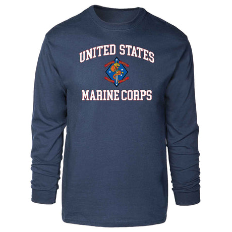 1st Battalion 4th Marines USMC Long Sleeve T-shirt - SGT GRIT