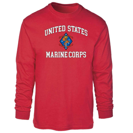 1st Battalion 4th Marines USMC Long Sleeve T-shirt - SGT GRIT