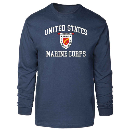 1st Battalion 7th Marines USMC Long Sleeve T-shirt - SGT GRIT