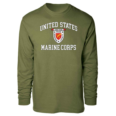 1st Battalion 7th Marines USMC Long Sleeve T-shirt - SGT GRIT