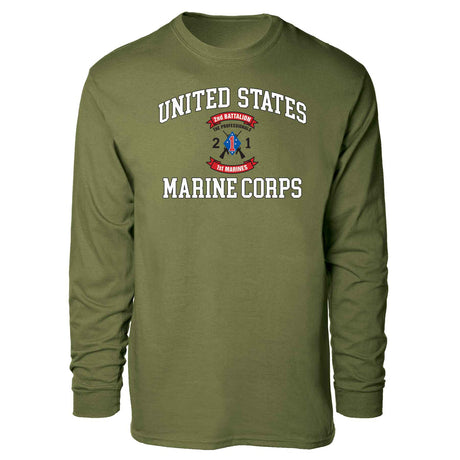 2nd Battalion 1st Marines USMC Long Sleeve T-shirt - SGT GRIT