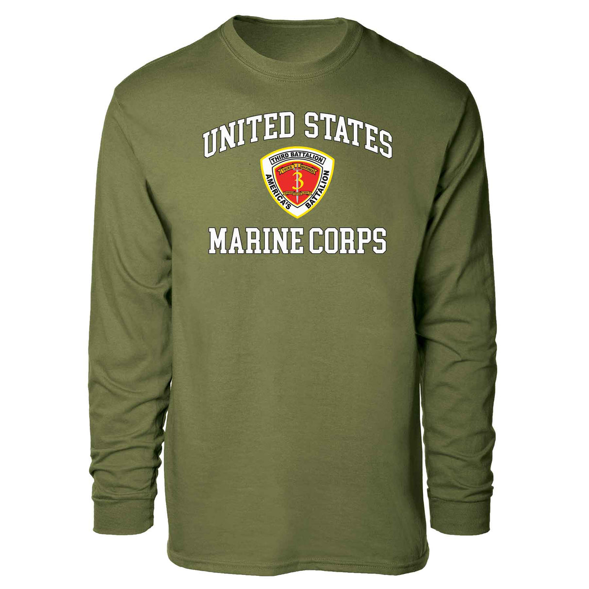 3rd Battalion 3rd Marines USMC Long Sleeve T-shirt - SGT GRIT