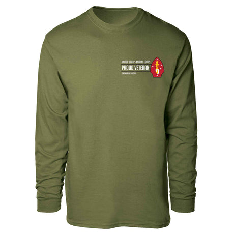 2nd Marine Division Proud Veteran Long Sleeve T-shirt - SGT GRIT