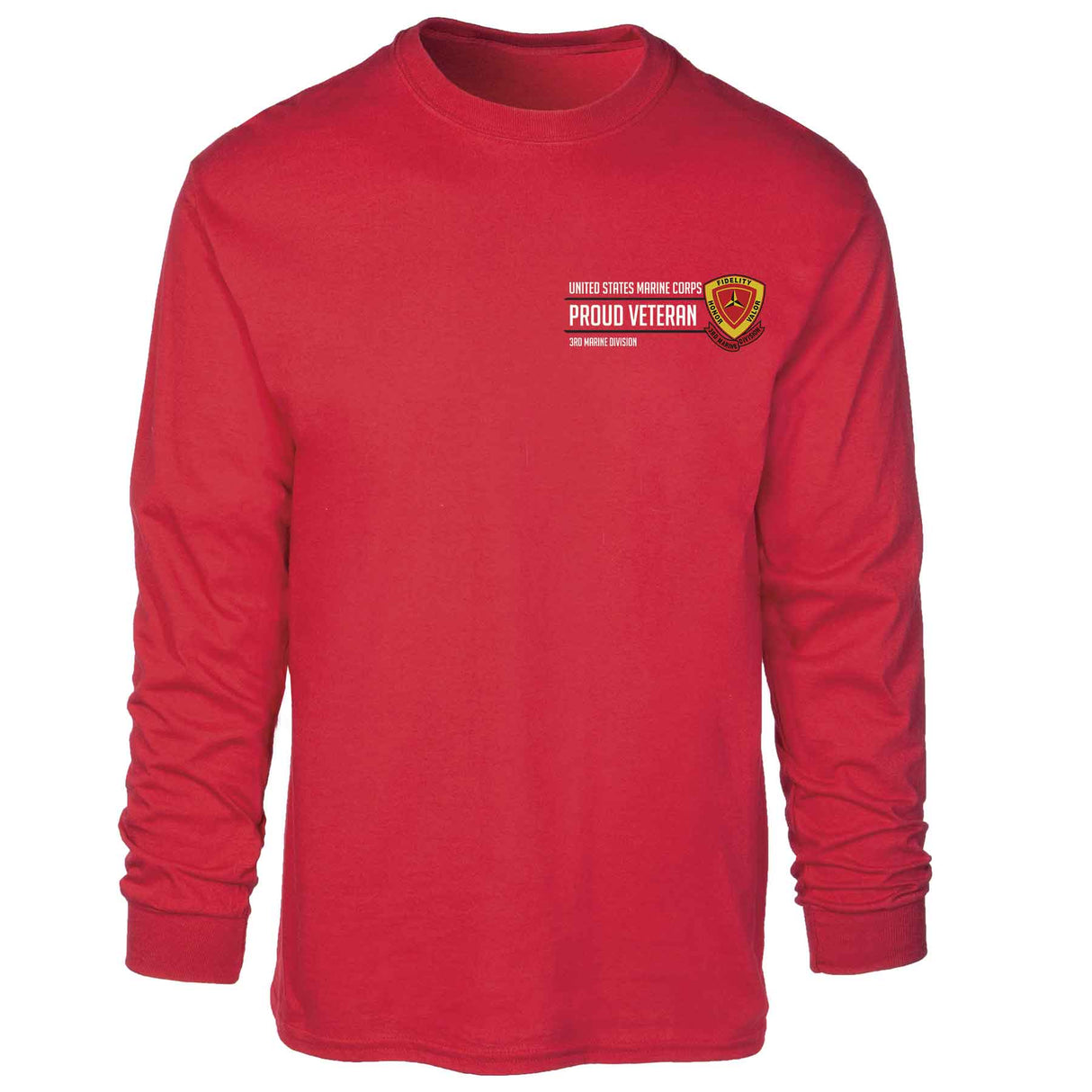 3rd Marine Division Proud Veteran Long Sleeve T-shirt - SGT GRIT