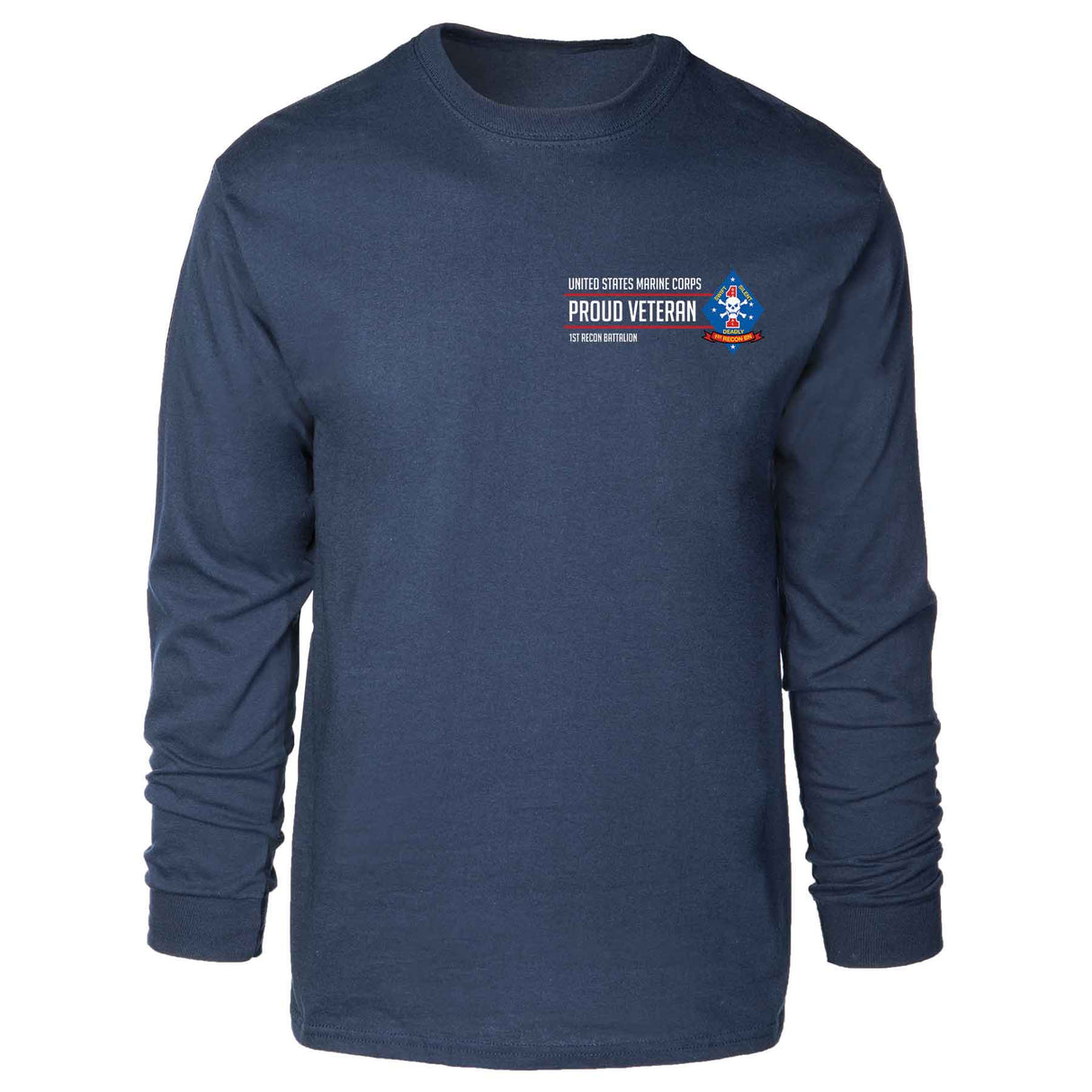 1st Recon Battalion Proud Veteran Long Sleeve T-shirt - SGT GRIT